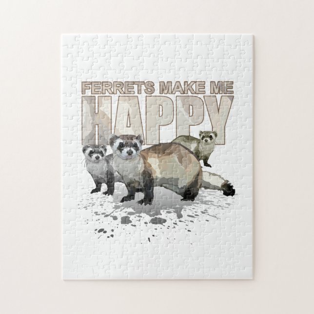 Quebra-cabeça Furões me deixam feliz (Vertical)