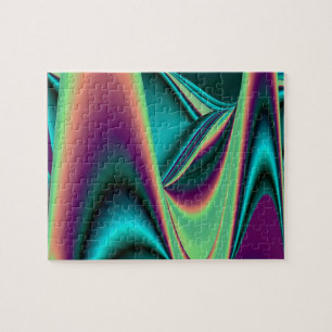 Quebra-cabeça futurista, arco-íris Abstrato