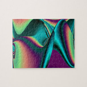 Quebra-cabeça futurista, arco-íris Abstrato