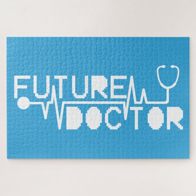 Quebra-cabeça Futuro médico medecina Stethoscope Mug (Horizontal)