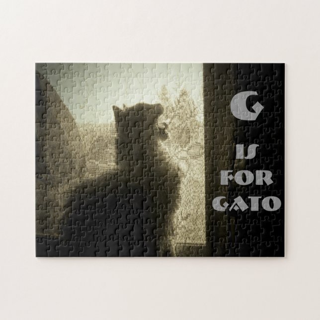 Quebra-cabeça G é para Gato (Horizontal)