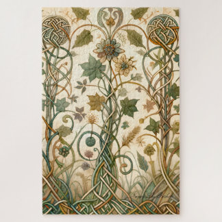 Quebra-cabeça Gaélico Algodão Celta Núcleo Encantado Floral