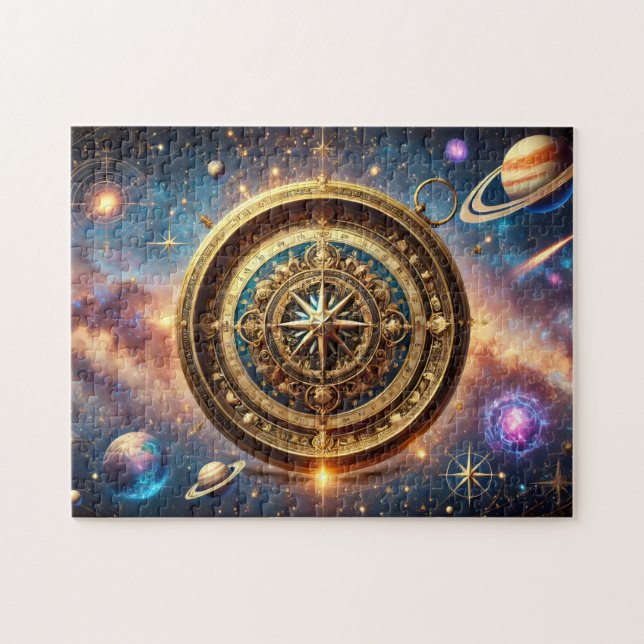 Quebra-cabeça Galactic Compass Celestial Starry Sky Design (Horizontal)