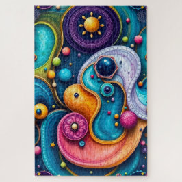 Quebra-cabeça Galáxia abstrato: Padrão de espaço brilhante