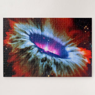 Quebra-cabeça Galáxia azul-rosa-cósmica vermelha explosiva paisa