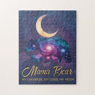 Quebra-cabeça Galáxia Mamãe Urso & Silhueta da Lua dos Filhotes