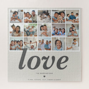 Quebra-cabeça Galeria de Colagem de Fotos Personalizada Família 