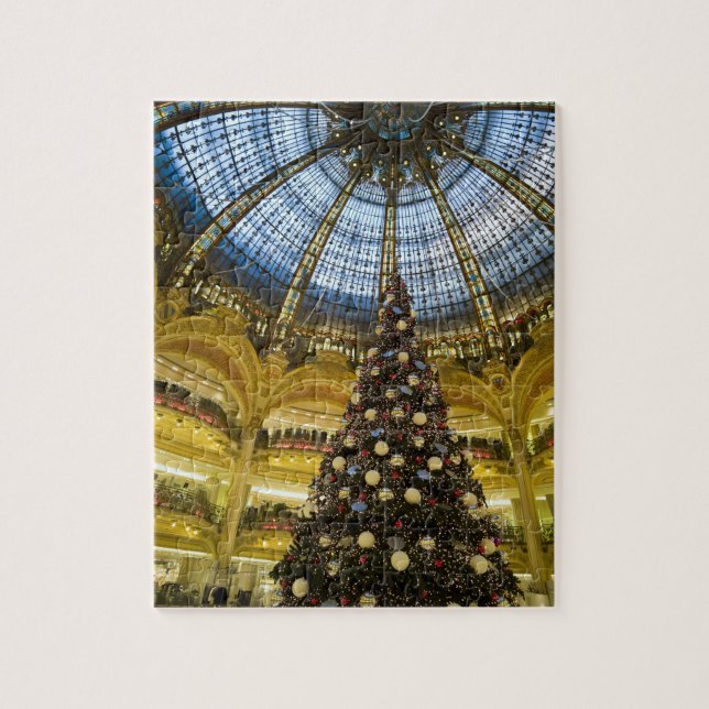 Quebra-cabeça Galeries La Fayette no Natal, Paris, França (Vertical)