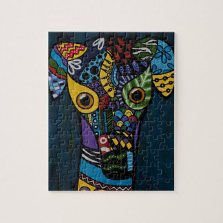 Quebra-cabeça Galgo - aposentado competindo o salvamento do