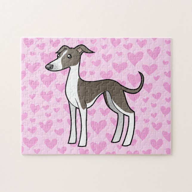 Quebra-cabeça Galgo/Whippet/amor galgo italiano (Horizontal)