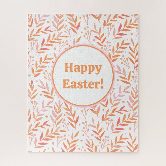 Quebra-cabeça Galhos de aquarelas de pastel laranja e rosa (Vertical)