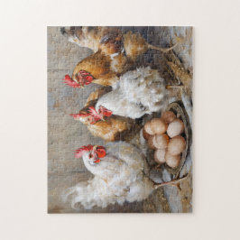 Quebra-cabeça Galinha e Ovos