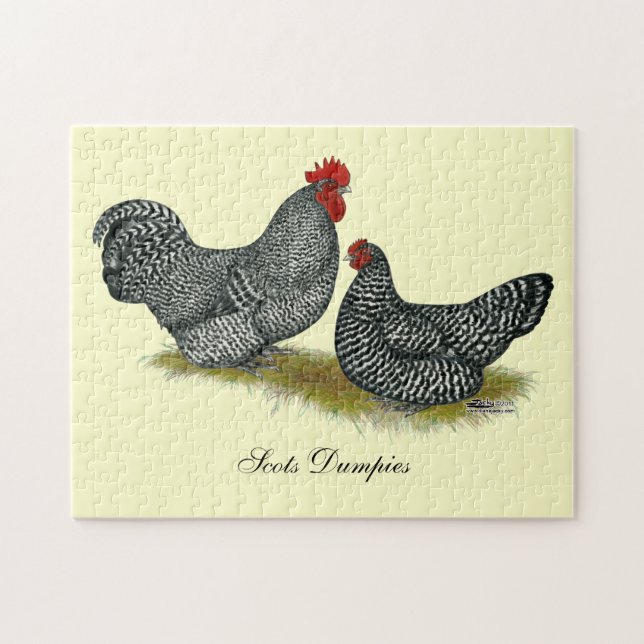 Quebra-cabeça Galinhas Dumpy escocesas (Horizontal)
