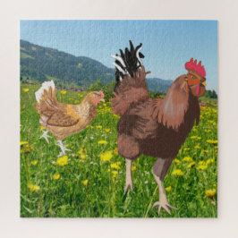 Quebra-cabeça Galo e Galinha 3