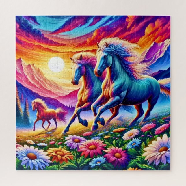 Quebra-cabeça Galope em Paisagem Fantástica (Vertical)