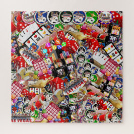 Quebra-cabeça Gamblers Delight - Colagem de ícones de Las Vegas