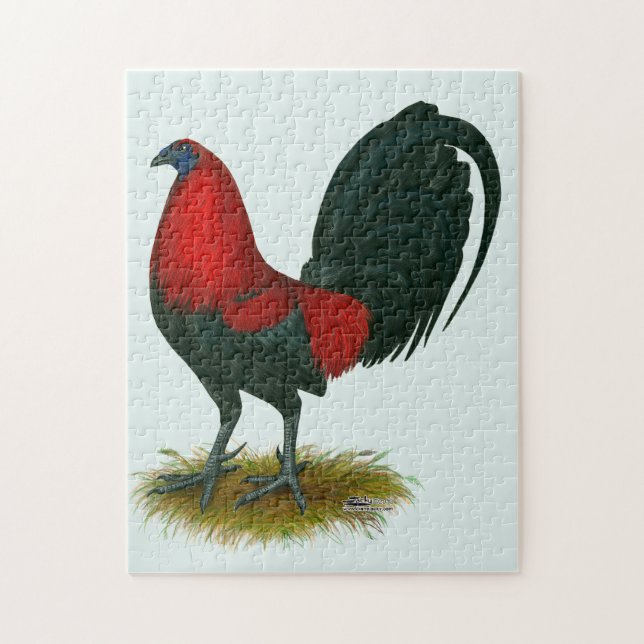 Quebra-cabeça Gamecock Americano: Vermelho Marrom (Vertical)