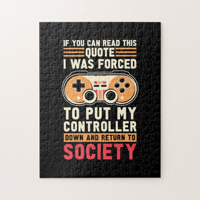 Quebra-cabeça Gamer Foi Forçado A Colocar Meu Controlador (Vertical)
