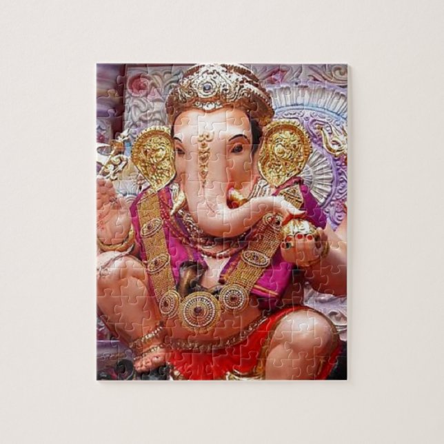 Quebra-cabeça Ganesh (गणेश) - deidade do elefante indiano (Vertical)