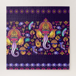 Quebra-cabeça Ganesh Hindu Deus: Festivo Sem Selo
