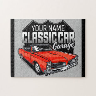 Quebra-cabeça Garagem Clássica Convertível 1966 Personalizada