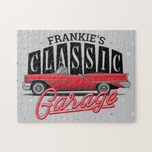 Quebra-cabeça Garagem de Carro Clássico Personalizado Faux Neon