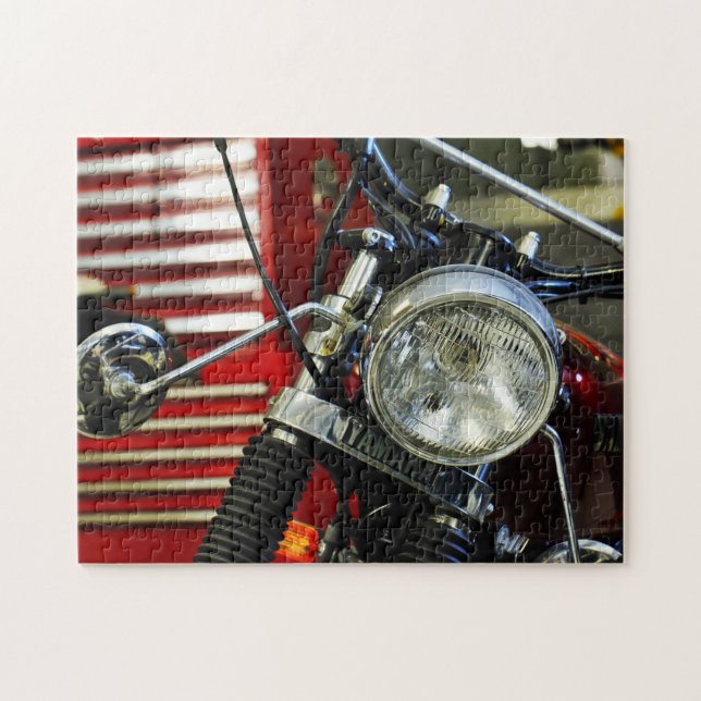 Quebra-cabeça Garagem de motocicleta vermelha (Horizontal)