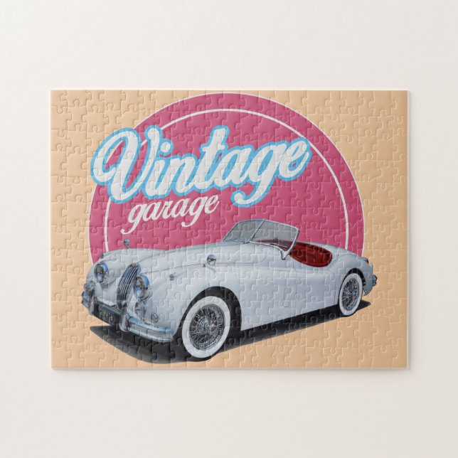 Quebra-cabeça Garagem Jaguar do vintage (Horizontal)