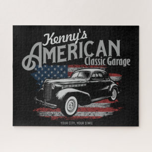 Quebra-cabeça Garagem Personalizada de Carros Clássicos American