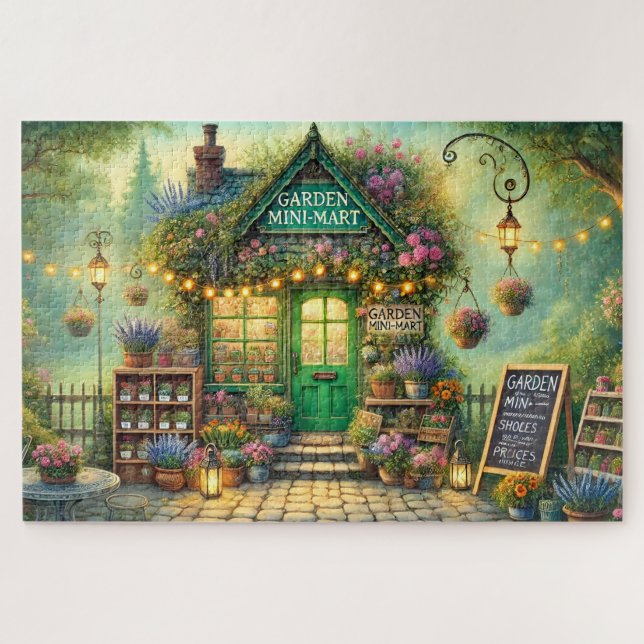 Quebra-cabeça Garden Mini-Mart Whimsical Flower Shop (Horizontal)