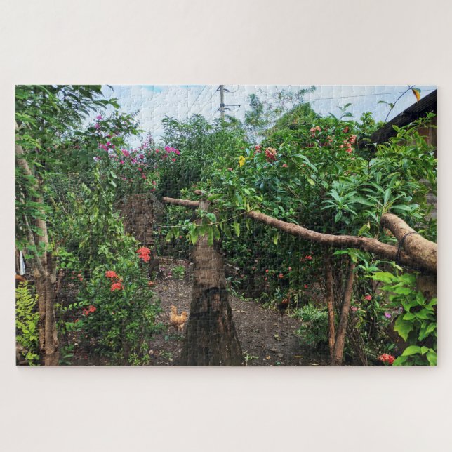 Quebra-cabeça Garden Path at the Edge of Home Jigsaw Puzzle (Horizontal)