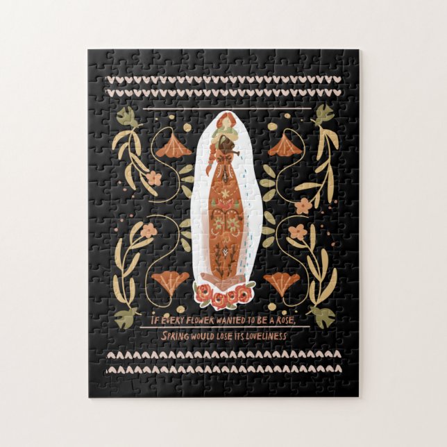 Quebra-cabeça Gardening Cote Floral Folk Art (Vertical)