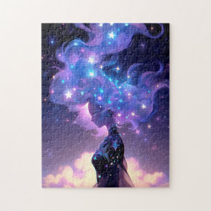 Quebra-cabeça Garota Animada De Estrelas