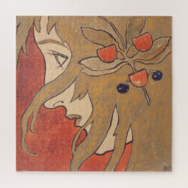 Quebra-cabeça Garota Atrativa em Vermelho (Na moda clássico de a