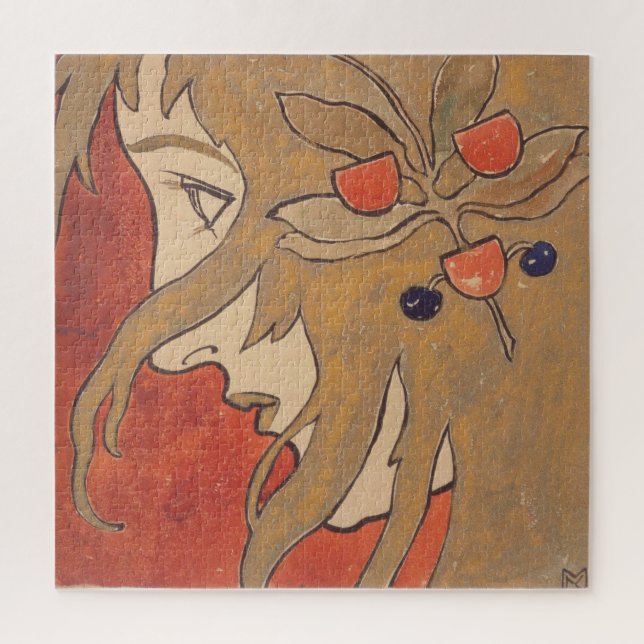 Quebra-cabeça Garota Atrativa em Vermelho (Na moda clássico de a (Vertical)