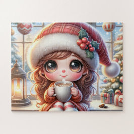 Quebra-cabeça Garota Bonita de Natal