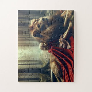 Quebra-cabeça Garota com Leão