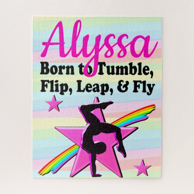 QUEBRA-CABEÇA GAROTA DA GINÁSTICA DA RAINHA DE TUMBLIA (Vertical)