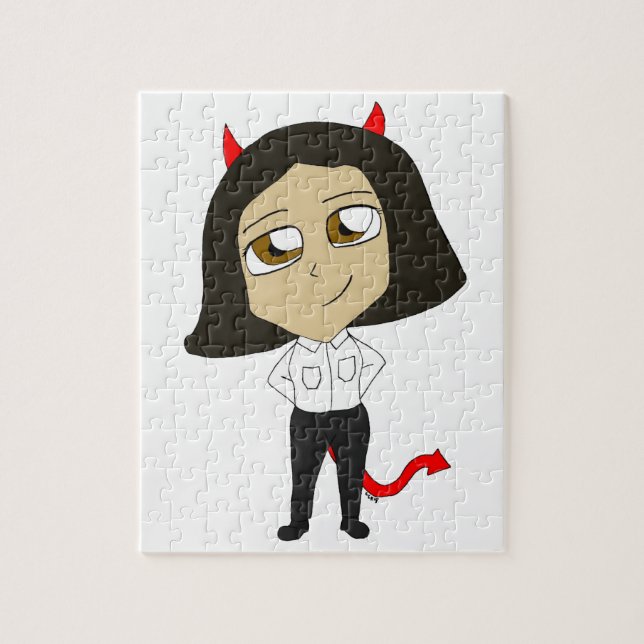 Quebra-cabeça garota diabinha chibi (Vertical)
