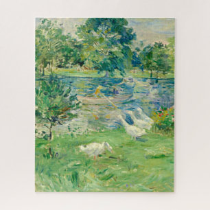 Quebra-cabeça Garota em um barco com gansos por Berthe Morisot