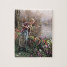 Garota francesa pescando na Bretanha