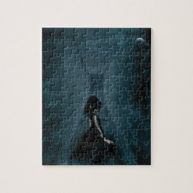 Quebra-cabeça Garota Gótica Tormentada (Vertical)