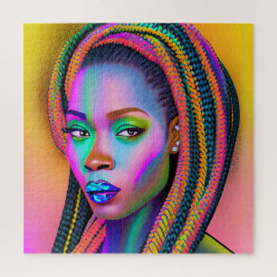 Quebra-cabeça Garota Negra Magia Aniversário Sista Melanin Mulhe