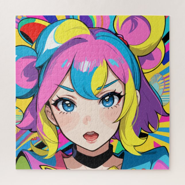 Quebra-cabeça Garota pop do anime  (Vertical)