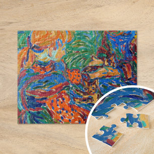 Quebra-cabeça Garotas Brincando com Gatos   Ernst Ludwig Kirchne