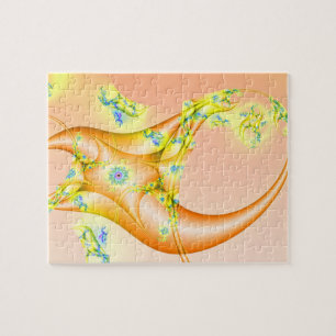 Quebra-cabeça Garra   Arte Fractal Laranja e Amarela