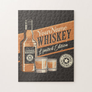 Quebra-cabeça Garrafa de uísque personalizada Bar Western