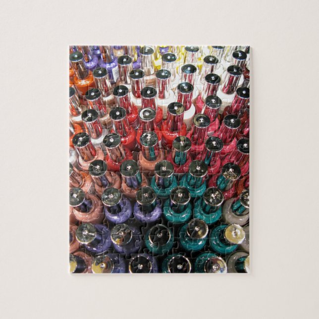 Quebra-cabeça Garrafas do verniz para as unhas (Vertical)