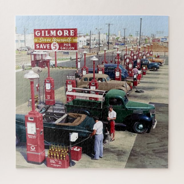 Quebra-cabeça Gás de Gilmore A Teria Los Angeles 1948 (Vertical)