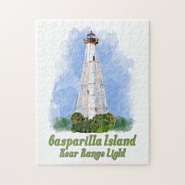 Quebra-cabeça Gasparilla Island Rear Range Light - Flórida (Vertical)